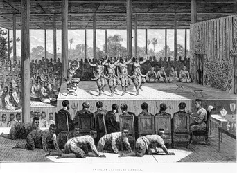 A Dance Performance in Cambodia, illustration from 